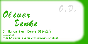 oliver denke business card